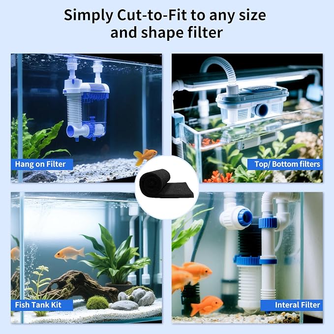 Aquarium Carbon Pad -Premium Cut to Fit Carbon Infused Filter Pad Media - Image 2