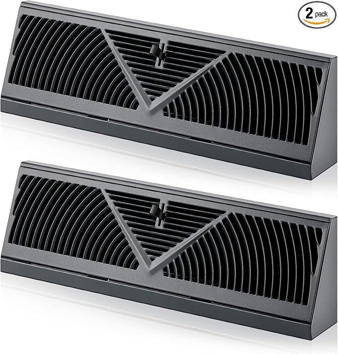 Yaocom 2 Pack Baseboard Register Vent 18 Inch Duct Opening Size Vent Covers by Yaocom