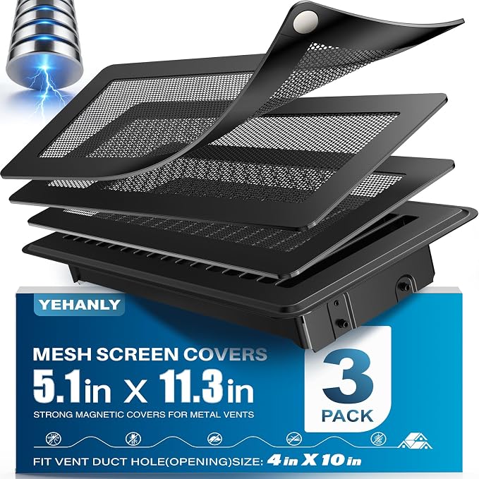 Magnetic Vent Covers with Vent Screen 5.1x11.3 Inch, Ceiling Air Vents to Block - Image 7