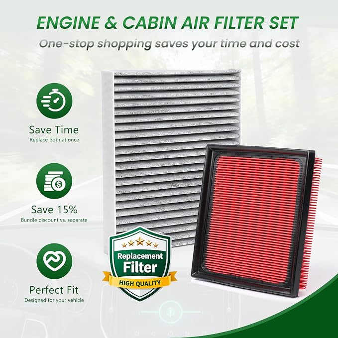 Engine & Cabin Air Filter Compatible - Image 3