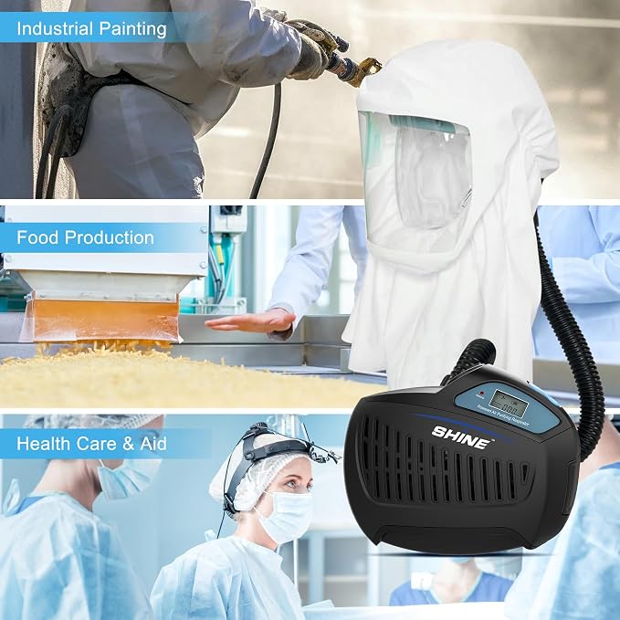 SHINE Air Purifying Respirator, Approved 3 Levels Airflow Control, - Image 7