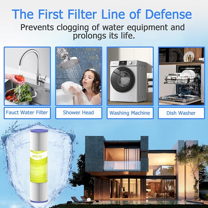 5 Micron Whole House Water Filter Cartridge, Pleated Sediment Filters - Image 7