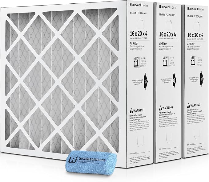 16x20x4 Air Filter Replacement MERV 11, FC100A1003 Pleated HVAC AC Furnace by Wholesalehome