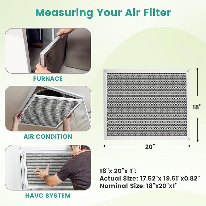 18x20x1 Reusable Air Filter, Electrostatic HVAC AC Furnace Filter, Merv 8 - Image 3