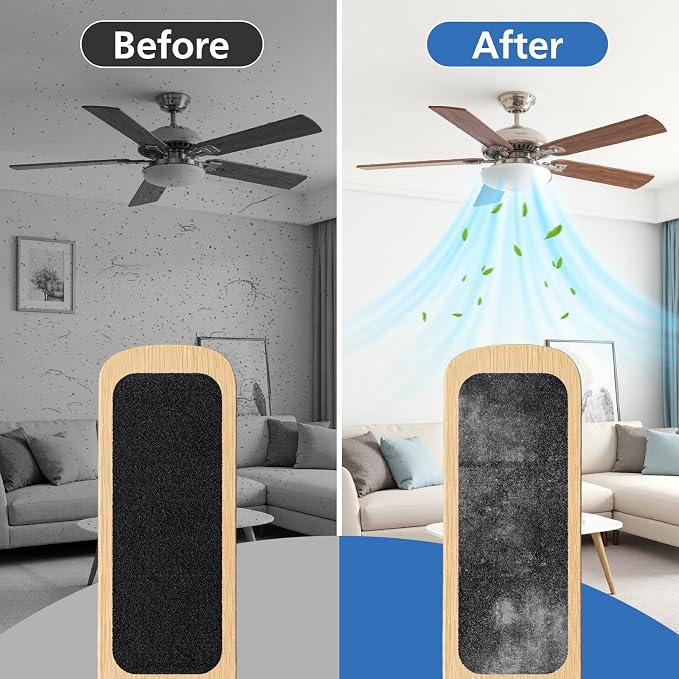 20 Pack Ceiling Fan Filters for Blades, Activated Coconut Shell Carbon Fan - Image 8