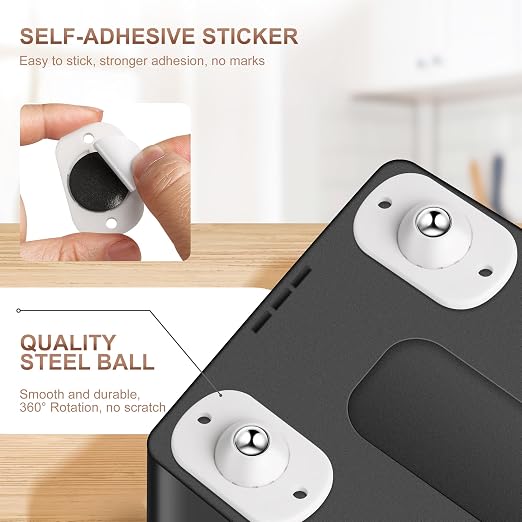 8PCS Self Adhesive Casters Wheels Appliance Rollers Appliance Sliders - Image 6