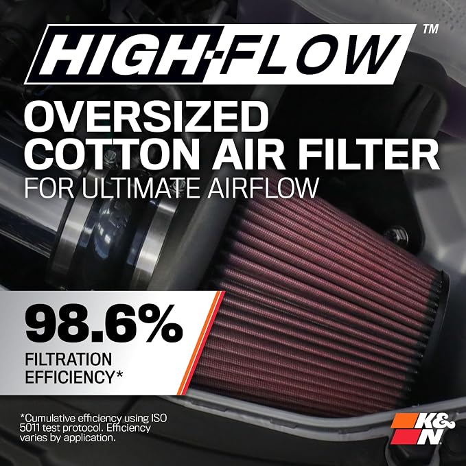 K&N Cold Air Intake System: High-Flow Air Filter, Increase Performance & - Image 4