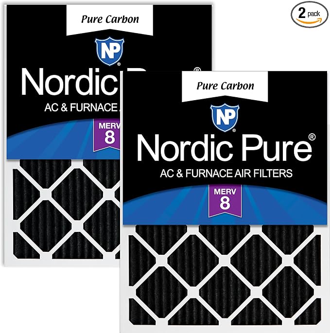 Nordic Pure 18x18x1 Pure Carbon Pleated Odor Reduction Furnace Air Filters 2 by NordicPure