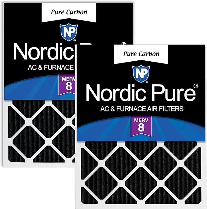 Nordic Pure 12x12x1 Pure Carbon Pleated Odor Reduction Furnace Air Filters 2 by NordicPure