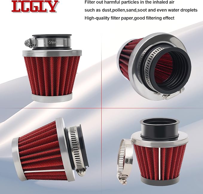 2PCS 42mm Universal Air Filter For GY6 125CC 150CC 200CC 250CC Dirt Bike ATV - Image 6