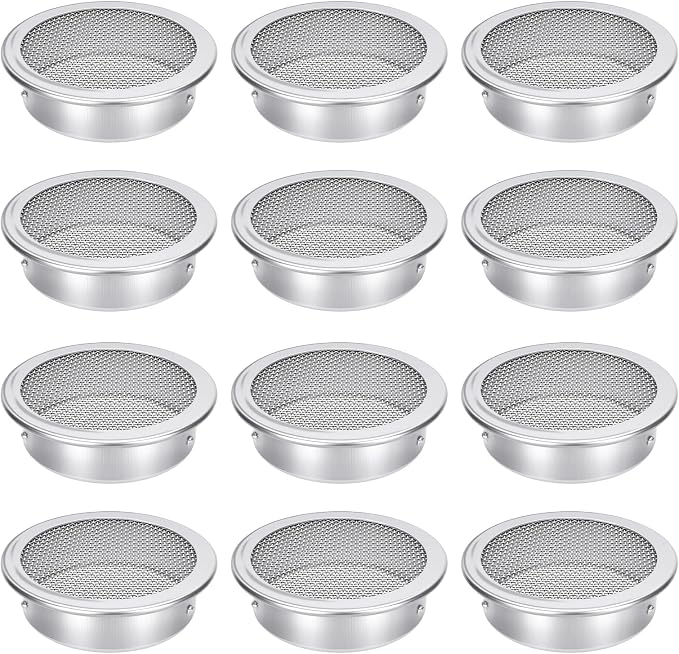 2-Inch Round Open Screen Vent, Mill Finish, 12 Pack - Image 8