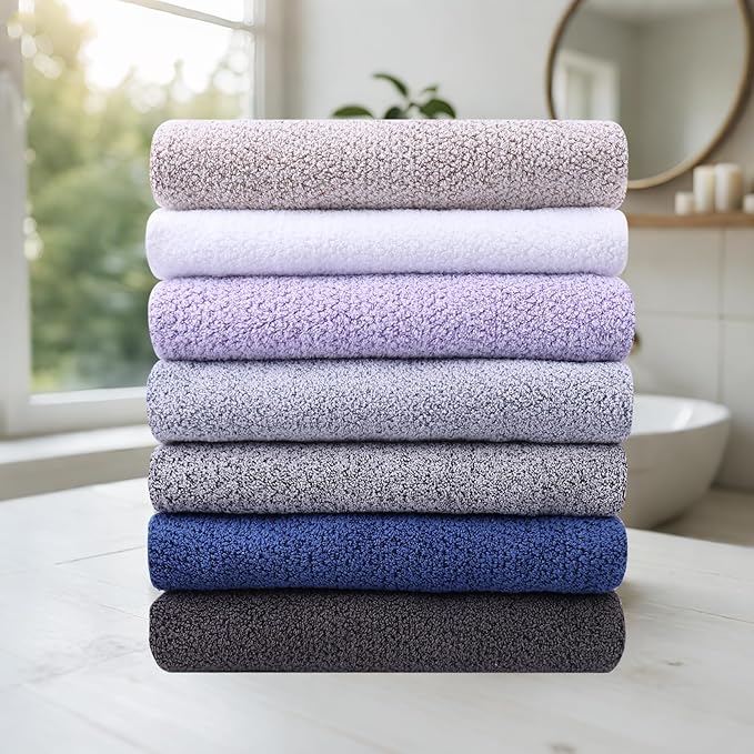 Everplush Diamond Collection Extra Large Bath Towel Sheet – 2 PK, Super Soft & Highly Absorbent, Quick-Drying, Oversized & Thick. Perfect for Bathroom, Pool, Swimming Use (Grey, 35" x 66" 2PK)
