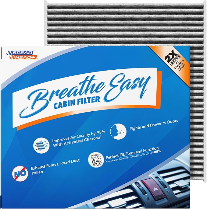 Spearhead Odor Defense Breathe Easy AC & Heater Cabin Filter | Fits 2018-2025 by SPEARHEAD