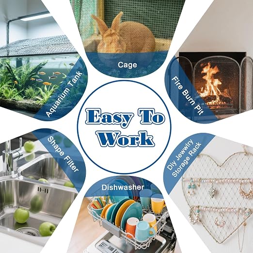 6 Pcs Stainless Steel Wire Mesh Sheet 20 Mesh Air Vent Fine Meshs 1mm Hole - Image 7