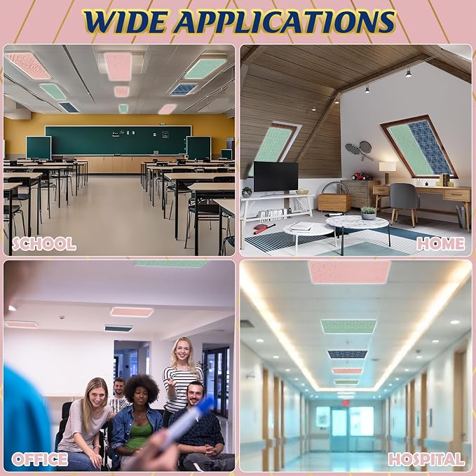 6Pcs Fluorescent Light Covers for Classroom Ceiling Lights, 4 x 2 Feet - Image 8