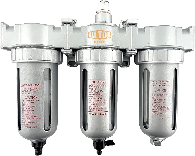1/4" NPT MID FLOW 3 Stages Filter Coalescing Desiccant Dryer System by AllToolDepot