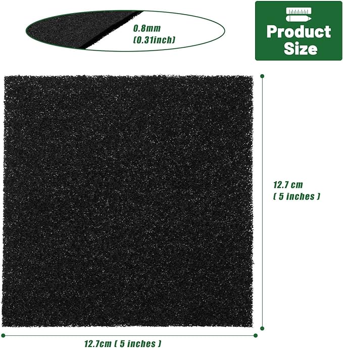 10 Pack Square Compost Bin Filters Spare Activated Carbon Filter Sheets - Image 2