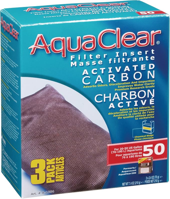 Aqua Clear AquaClear Activated Carbon Filter Inserts, 3 Pack – Replacement by Fluval