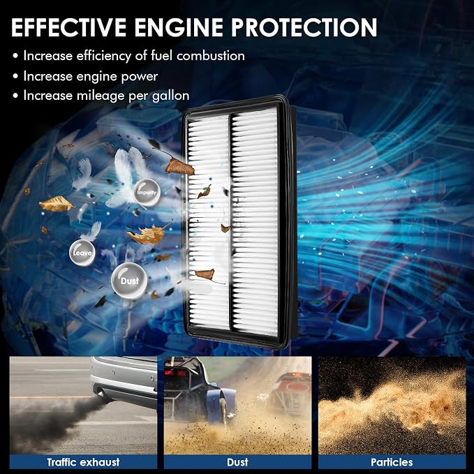 CA10013 Replacement Engine Air Filter, Efficient Filtration Offers 99% Air - Image 3