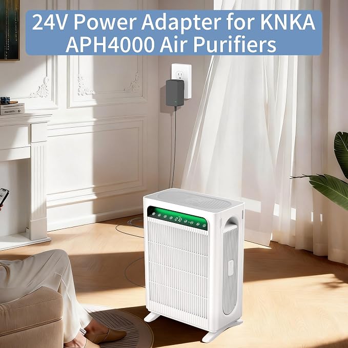 24V Power Adapter for KNKA Air Purifier Replacement for KNKA APH4000 & APH3000 - Image 2
