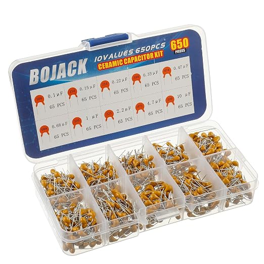 BOJACK 10 Type Values 650Pcs Ceramic Capacitor Assortment Kit Capacitors from - Image 2