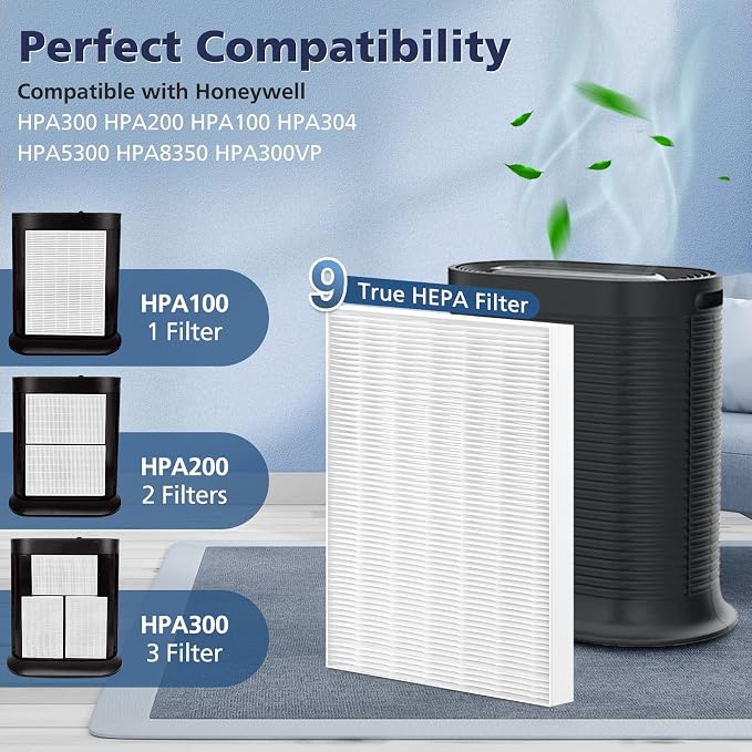 9 Pack HPA300 HEPA Filter Replacement R - Image 2