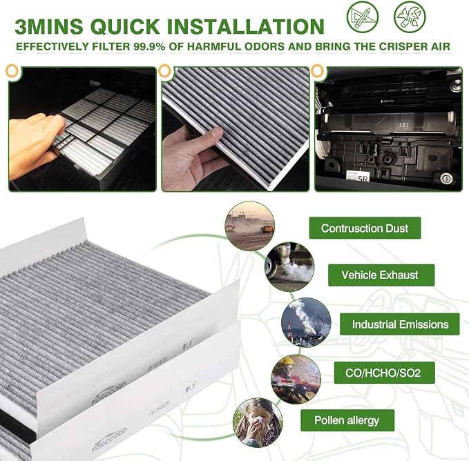 2-Pack HEPA Cabin Air Filter Fits - Image 6