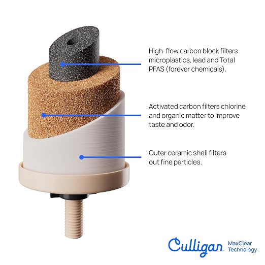 Culligan MaxClear 3 Gallon Gravity Water Filter System, Brushed Stainless-Steel - Image 6