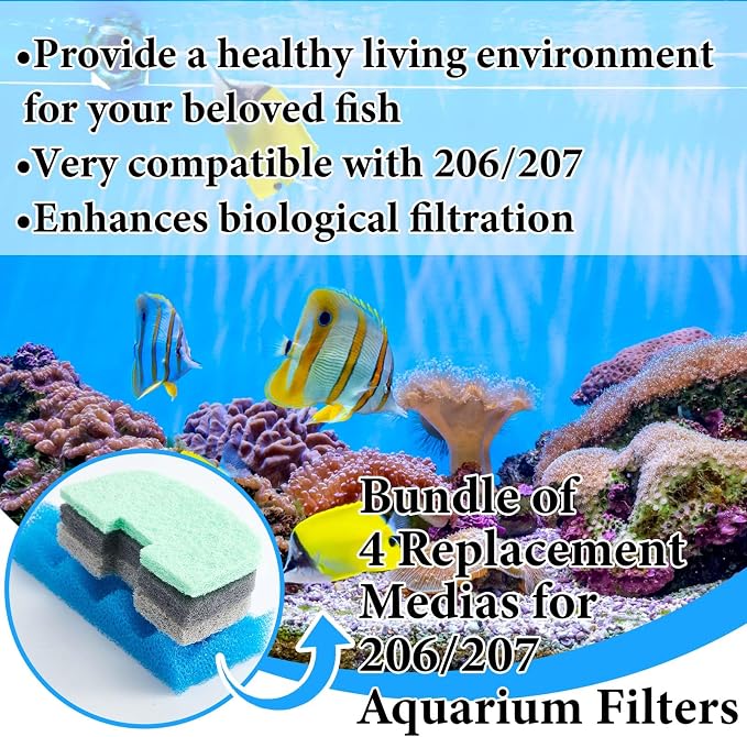 20 Pcs Aquarium Filters Replacement Filter Media Kits Compatible - Image 4