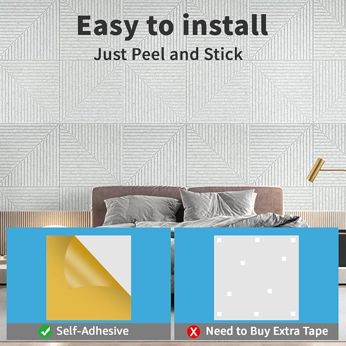 Art3d 6-Pack Self-Adhesive Acoustic Wall Panels - Image 5