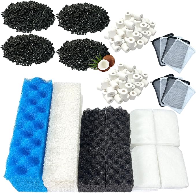 38 Pack Filter Media Kit for Fluval 406/407 Canister Filters, Replacement Bio by BEAUFAN