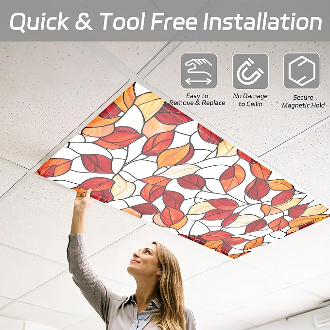 4 Pack 2x4 FT Magnetic Fluorescent Light Covers, Ceiling Light Filters - Image 5