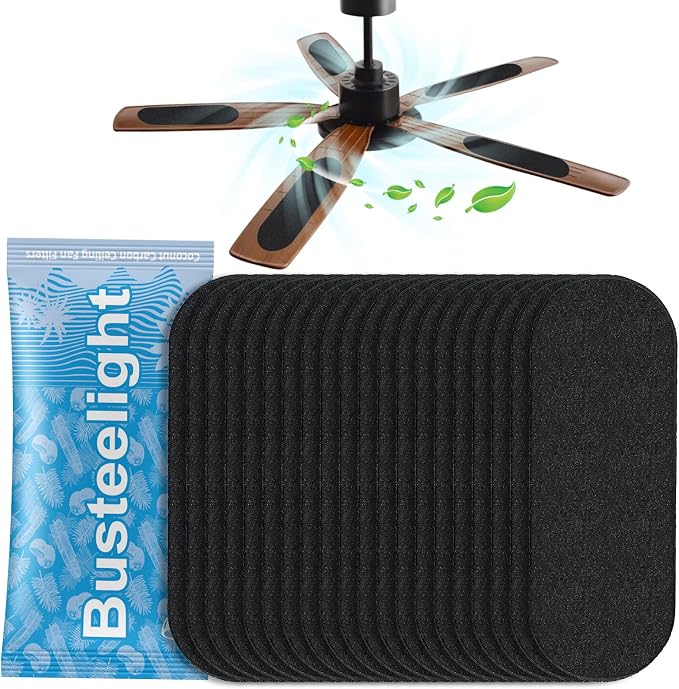 20 Pcs Ceiling Fan Filters for Blades – Fan Air Purifier Pads by Busteelight