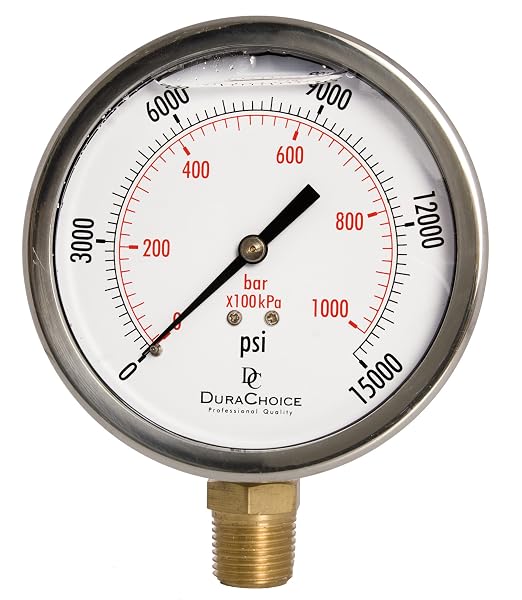 4" Oil Filled Pressure Gauge by DirectMaterial