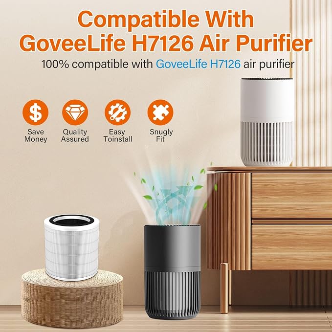 4 Pack H7126 Replacement Filter Compatible - Image 3