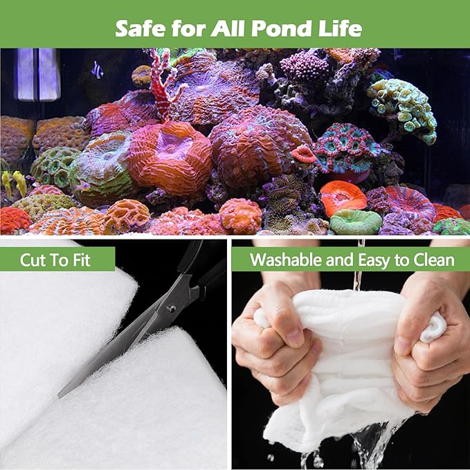 Classic Pond Filter Pad Media 18"x36"x1", 4.5 Ft² White Thicker Reusable - Image 5