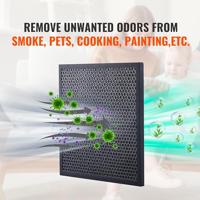 VEVOR Active Carbon Filters, 3 Pack, 15.7'' x 15.7'' Air Filter Replacement - Image 3