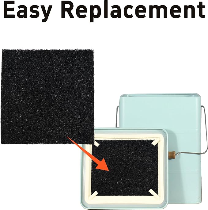 6PCS 5” Square Compost Bin Charcoal Filters, 0.4” Thick Activated Carbon Filters - Image 6