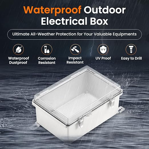 QILIPSU Waterproof Junction Box IP67 Outdoor Plastic Electrical Project - Image 2