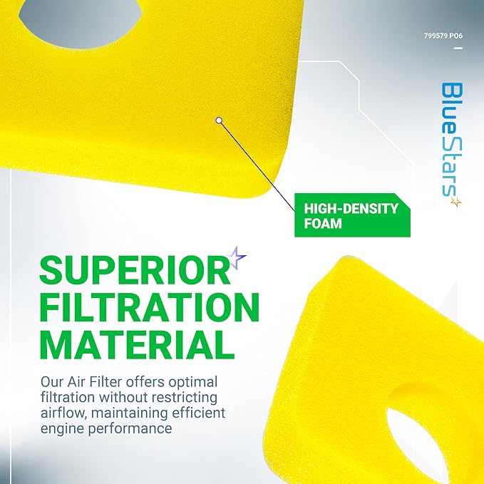 BlueStars 6 Pcs 799579 Air Cleaner Foam Filter - Image 2