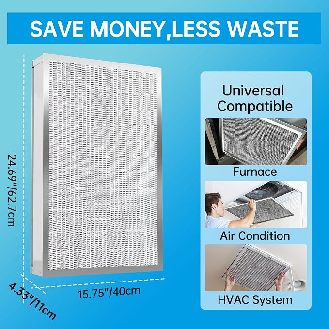 UBeesize 16x25x5 Reusable Electrostatic Air Filter HVAC AC Furnace Filter - Image 4