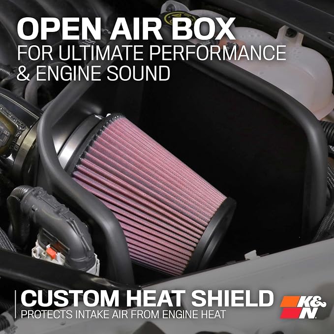 K&N Cold Air Intake System: High-Flow Air Filter, Increase Performance & - Image 6