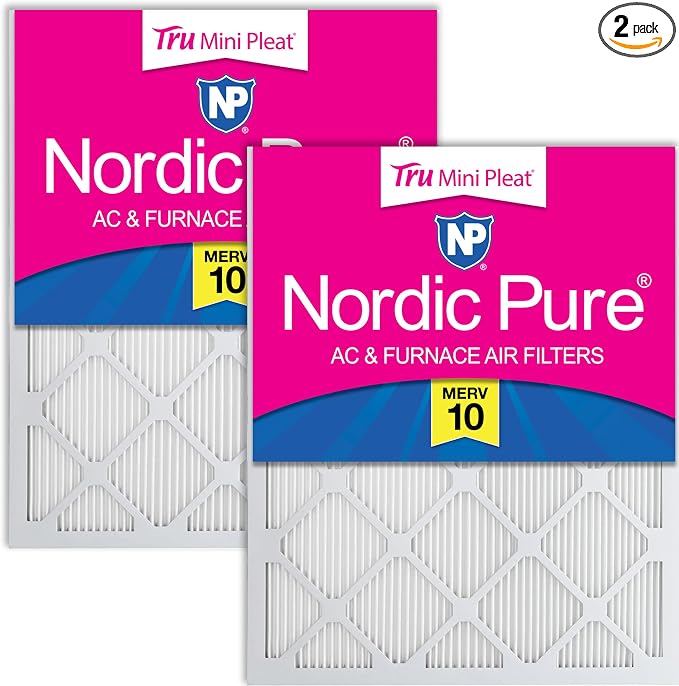 Nordic Pure 16x20x1 Tru Mini Pleat MERV 10 AC Furnace Air Filters – 2.5X More by NordicPure