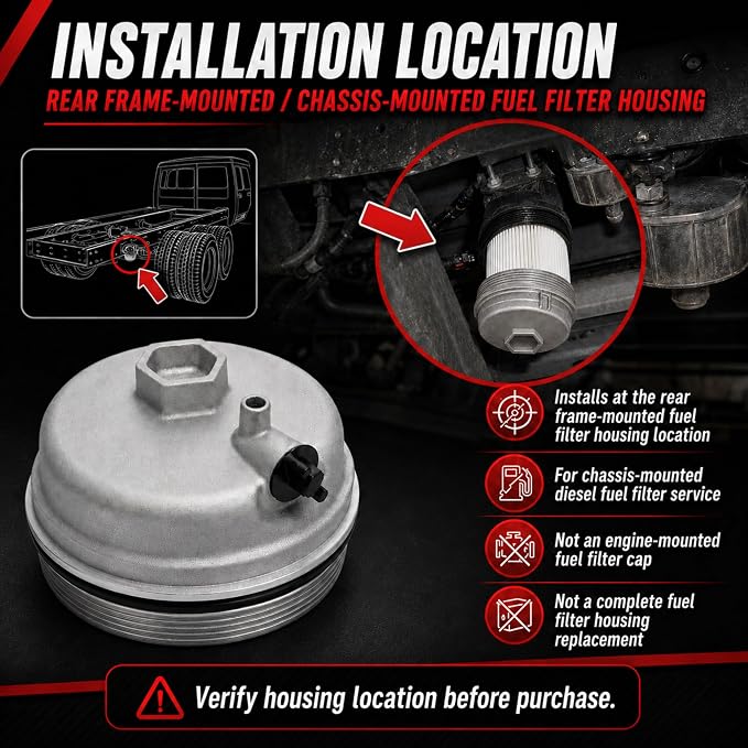 Aluminum Fuel Filter Cap with O-Ring Compatible with Ram 2500 3500 4500 5500 - Image 4