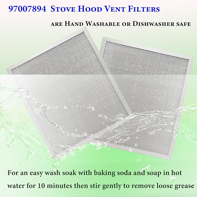 2-Pack upgraded 97007894 kitchen vent hood filter 9.9" x 11.7" x 0.38" Fit - Image 5