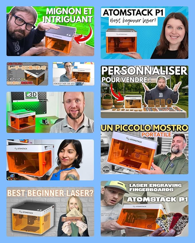 ATOMSTACK P1 5W Laser Engraver, Laser Cutter, Unibody Laser Engraving Machine - Image 2