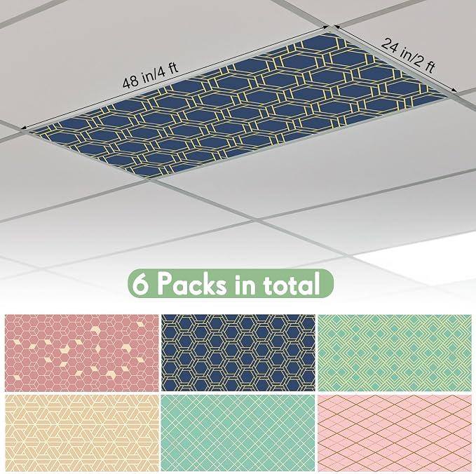 Outus Fluorescent Light Cover Classroom Lighting Cover - Image 3