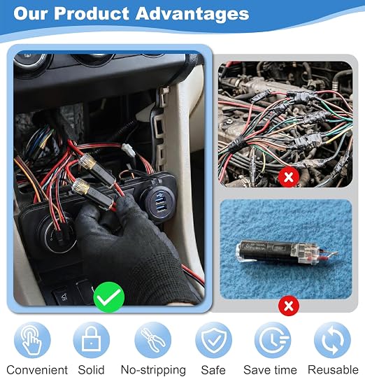 100PCS Double Wire Plug in Connector, No Stripping Lock Strip Connector - Image 5