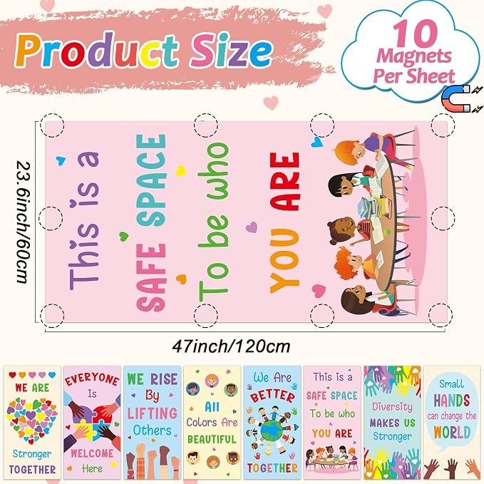 8Pcs Inspirational Fluorescent Light Covers - Image 2