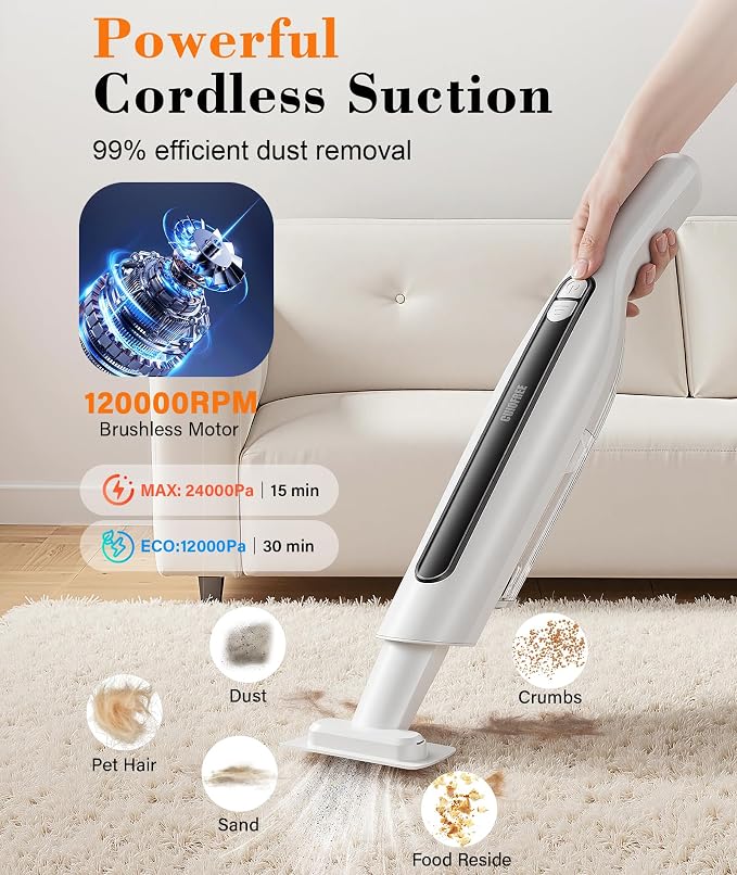 Handheld Vacuum Cordless, 24KPA High Power Car Vacuum - Image 2